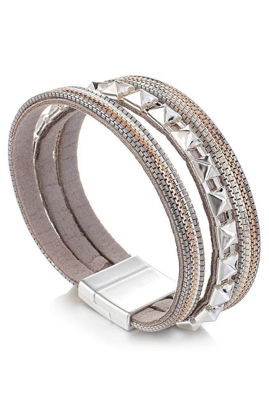 Dessi Stud Bracelet - Silver - Jewelry