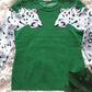 Didi Double Leopard Sleeve Sweater - S / Green - Clothing