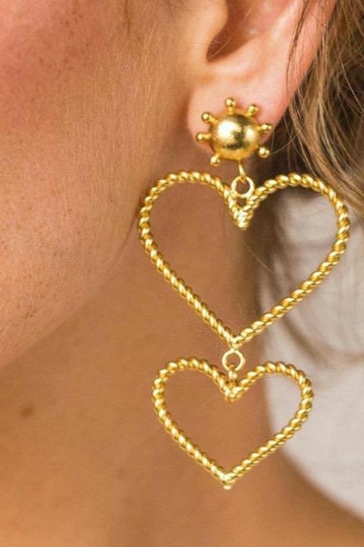 Double Love Dangle Earrings - Accessories