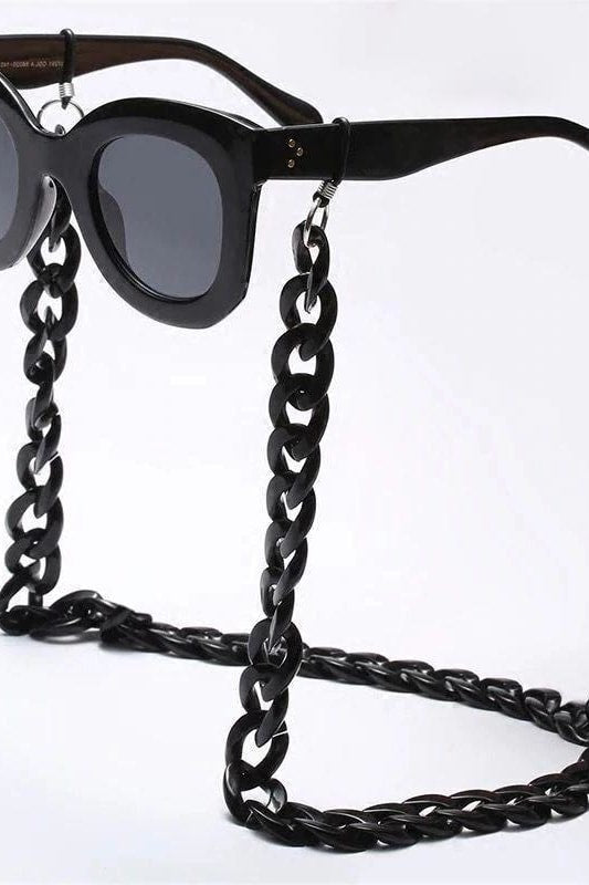 Vintage Acrylic Eyeglass Chain Women Men Fashion Eyewear Cord Reading Glasses Holders Rope Black White Beaded Lanyard