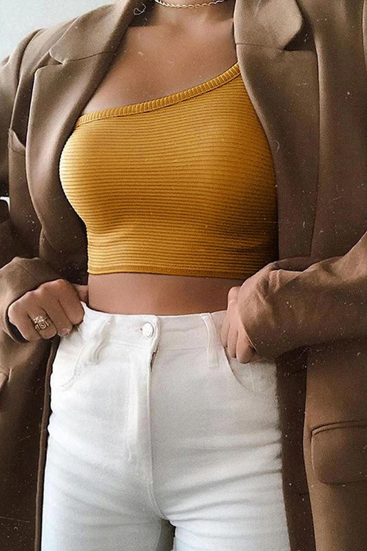 Emmi Asymmetrical Crop Top - Clothing