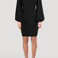 Estelle Lantern Sleeve Dress - S / Black - Clothing