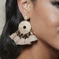 Ethnic Layer Tassel Earrings - Brown - Jewelry