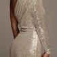 Eve One Shoulder Sequin Dress - Clothing