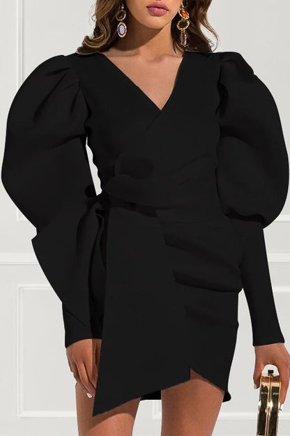 Evelyn Mini Dress - Black / S - Clothing