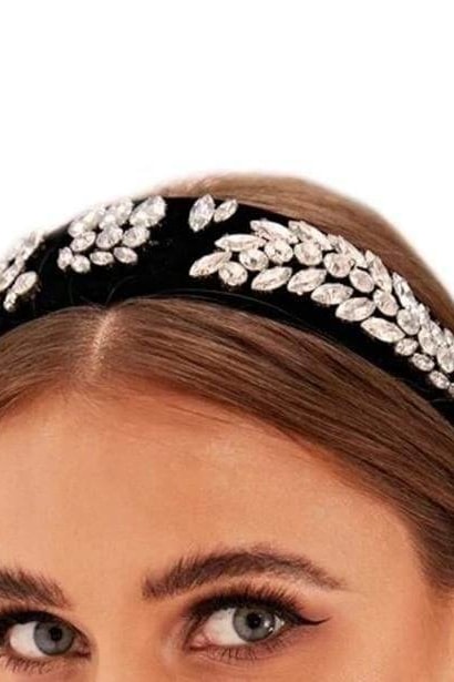 Floral Crystal Headband - Accessories