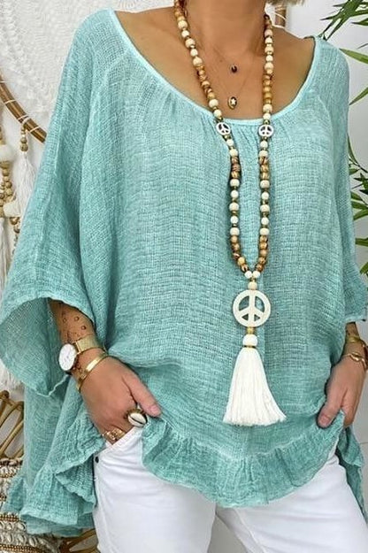 Galia Boho Top - Light blue / S - Clothing