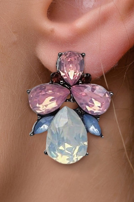 Gemstone Stud Earrings - Jewelry