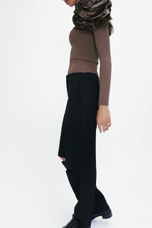 Giselle One Shoulder Rose Top - Clothing