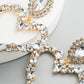 Hailey Heart Earrings - White - Accessories