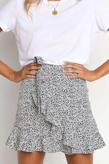 Hannah Mini Skirt - White / L - Clothing