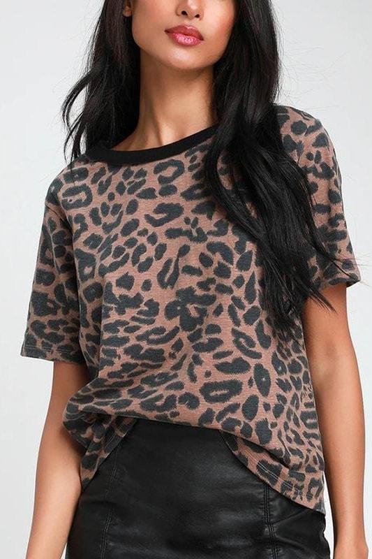 IMPORT Leda Leopard Top