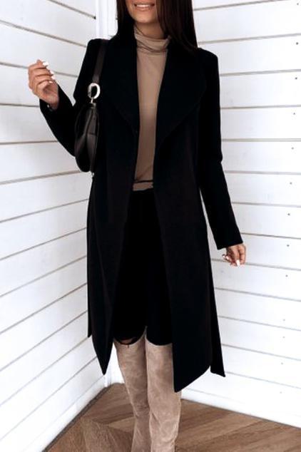Isobel Long Coat - S / Black - Jackets