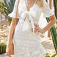 Jeanine Mini Dress - White / M - Clothing