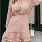 Jillian Lace Mini Dress - Pink / L - Clothing