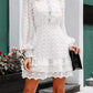 Jillian Lace Mini Dress - White / S - Clothing