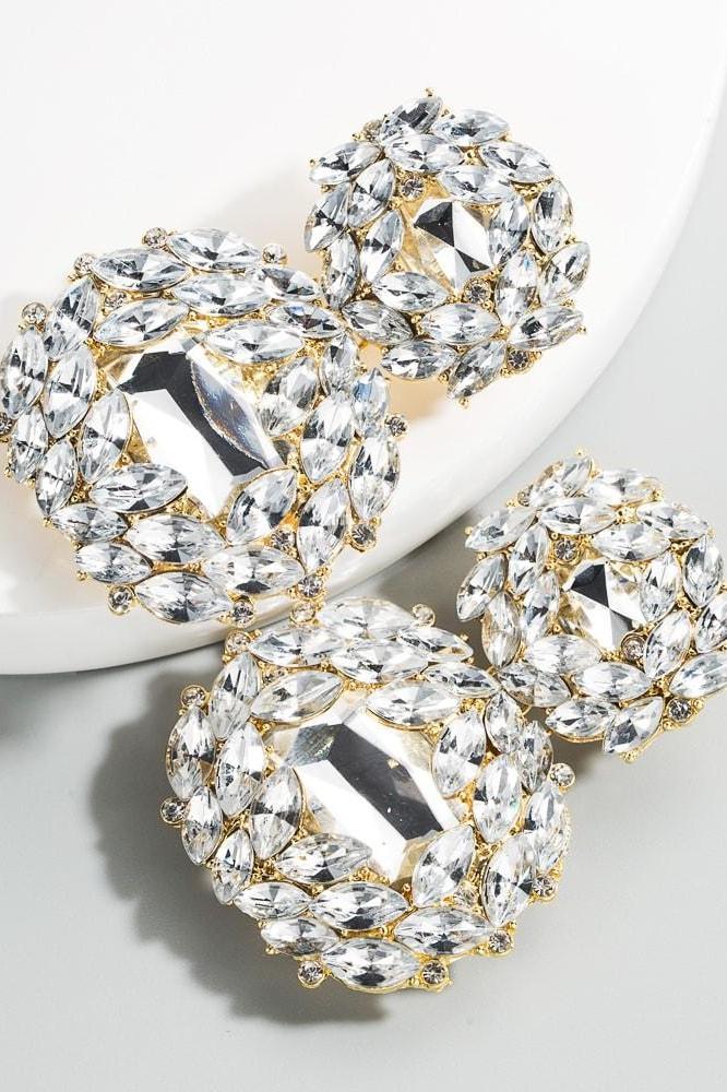 Joelle Jewel Dangle Earrings - White - Jewelry