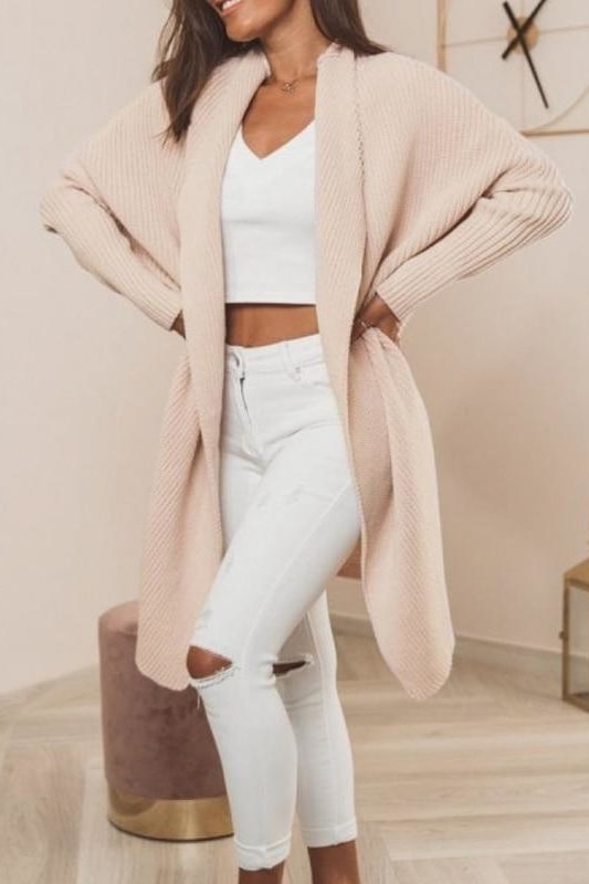 Just Peachy Sweater Cardigan - Clothing
