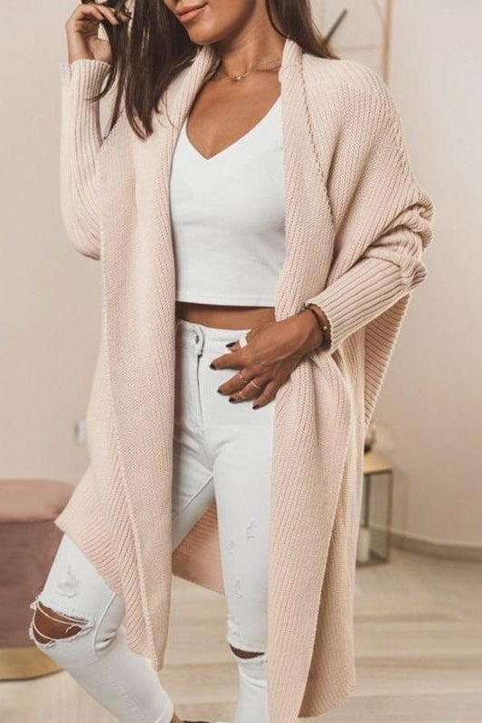 Just Peachy Sweater Cardigan - L / Pink - Clothing