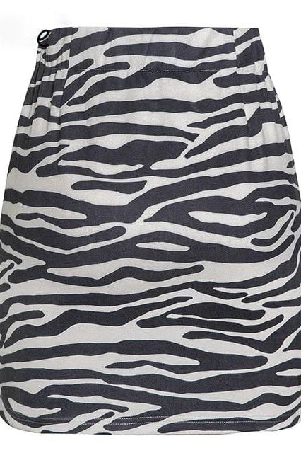 Kendal Zebra Skirt - Clothing