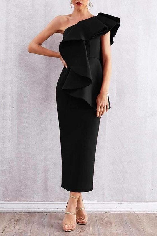 Laura Dress - Black / L - Clothing