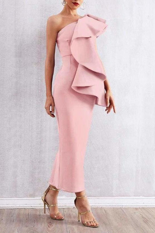 Laura Dress - Pink / L - Clothing
