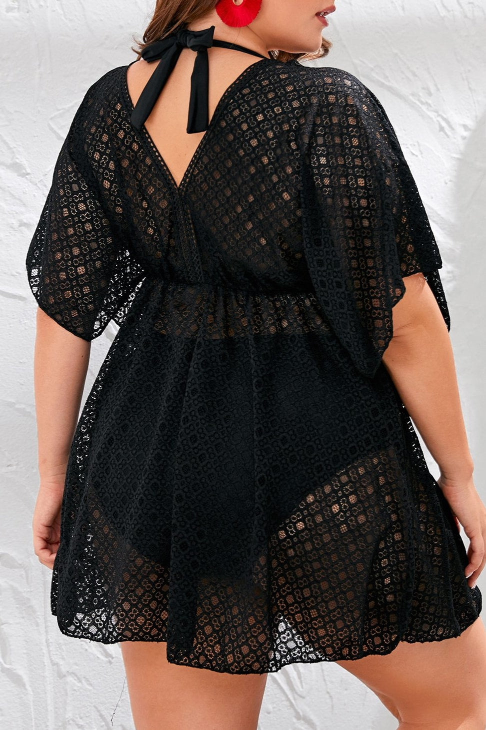Layla Floral Lace Cover Up - Plus Size