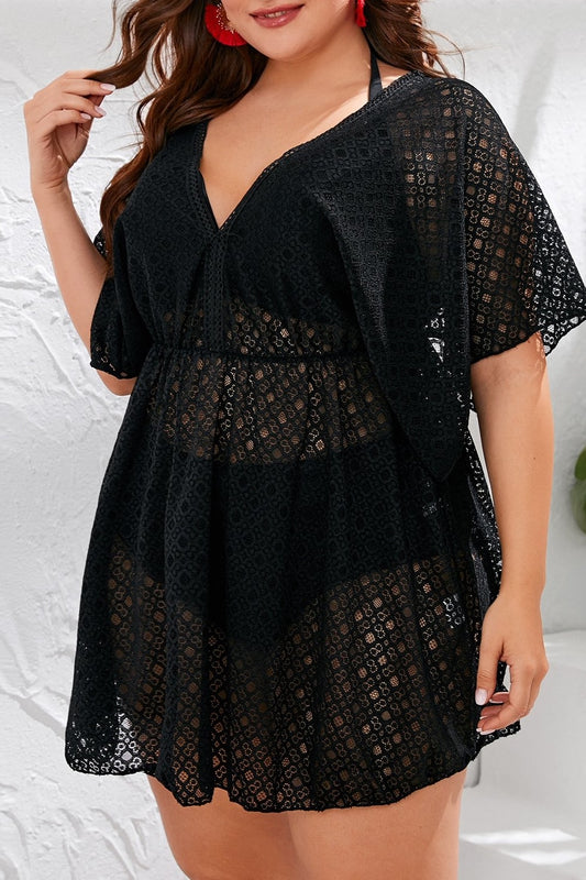 Layla Floral Lace Cover Up - Plus Size