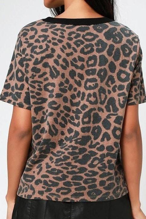 Leida Leopard Top - Clothing