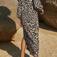 Leopard Kaftan Dress - Clothing