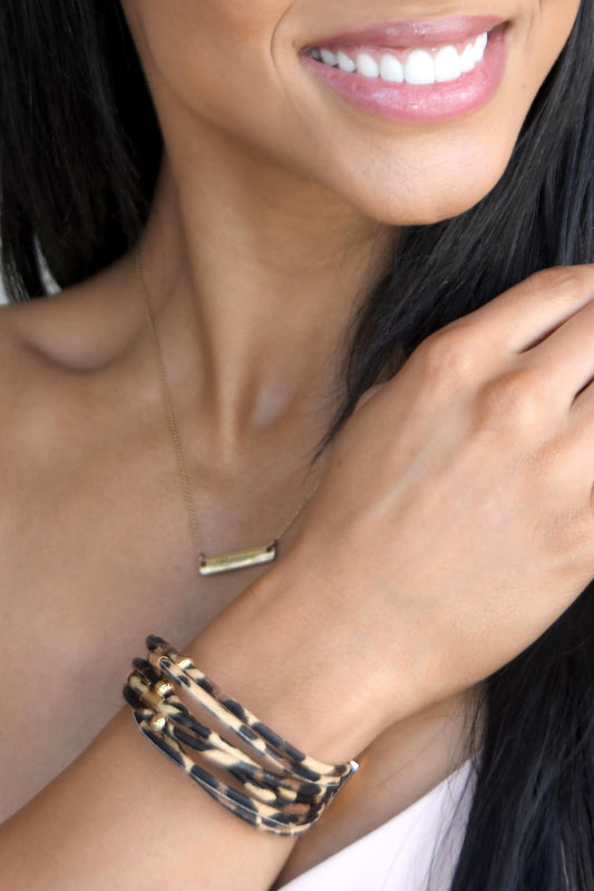 Leopard Stacked Bracelet - Brown - Jewelry