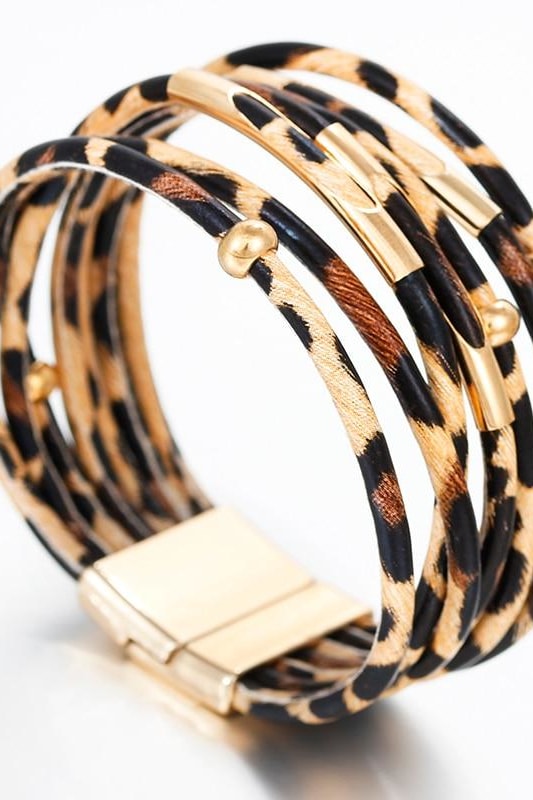 Leopard Stacked Bracelet - Jewelry