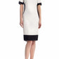 Light Weight Wool Shift Dress (White) - Clothing