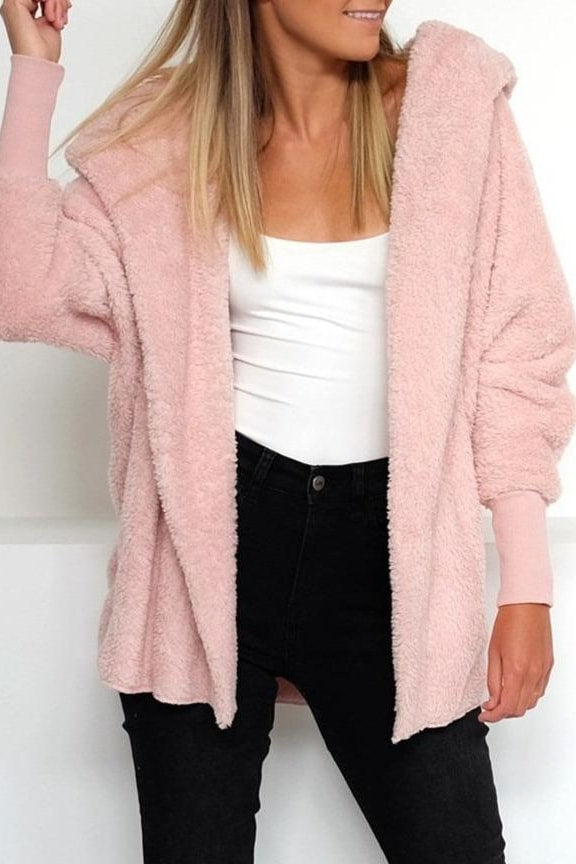 McKenna Plush Coat - S / Pink - Jackets