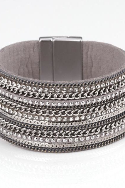 Metal Chain Bohemian Bracelet - Rhodium Plated - Jewelry