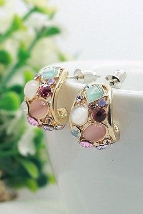 Mini Stone Earrings - Jewelry
