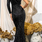 One Sleeve Sequin Gown - Clothing