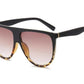Oversized Flat-Top Sunglasses - Black/Tortoise