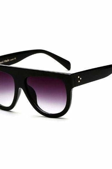 Paparazzi Top Flat Sunglasses - Black - Sunglasses