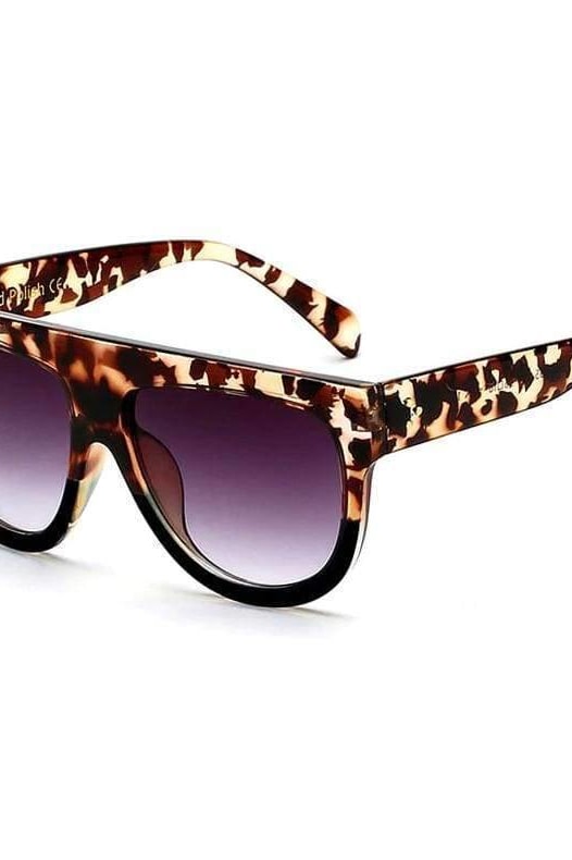 Paparazzi Top Flat Sunglasses - Brown - Sunglasses