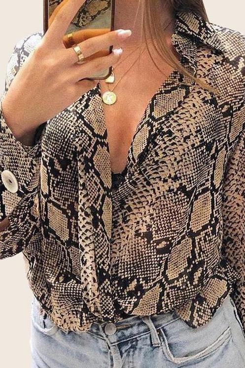 Paris Snakeskin Top