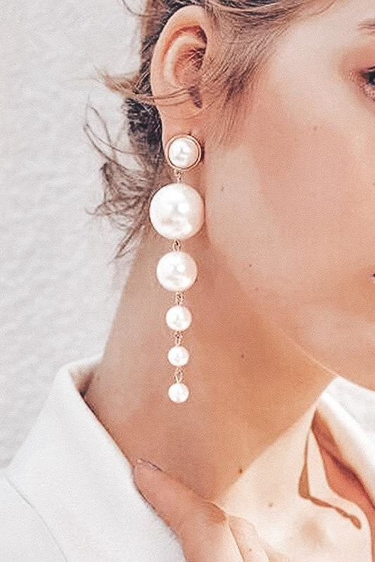 Pearl Dangle Earrings - Jewelry