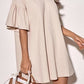 Petra Puff Sleeve Dress - XS / Khaki - Clothing