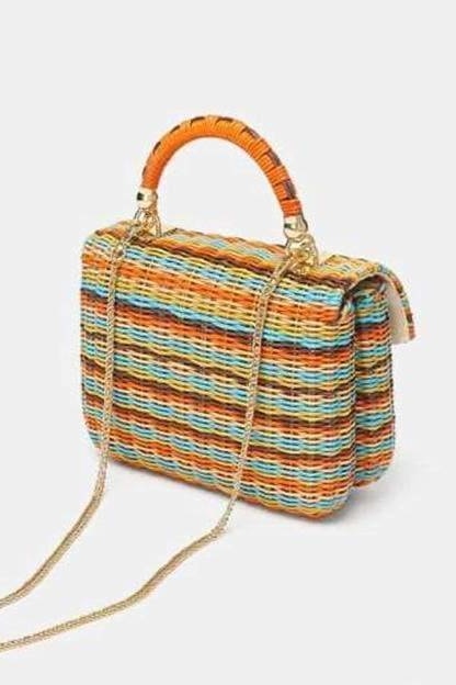 Sadie Straw Chain Bag - Handbags