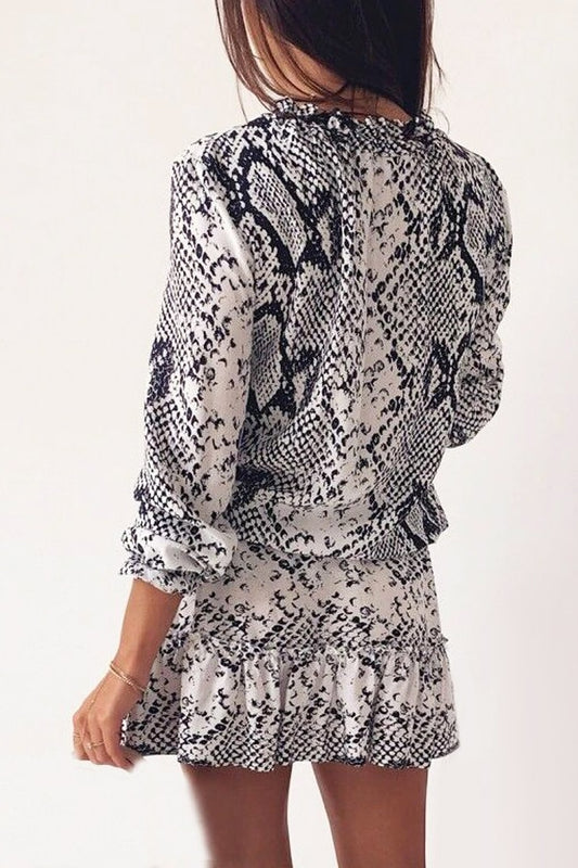 Sana Snake Tassel Mini Dress - Clothing