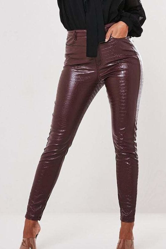 Sarah Snake Pants - Red / L - Clothing