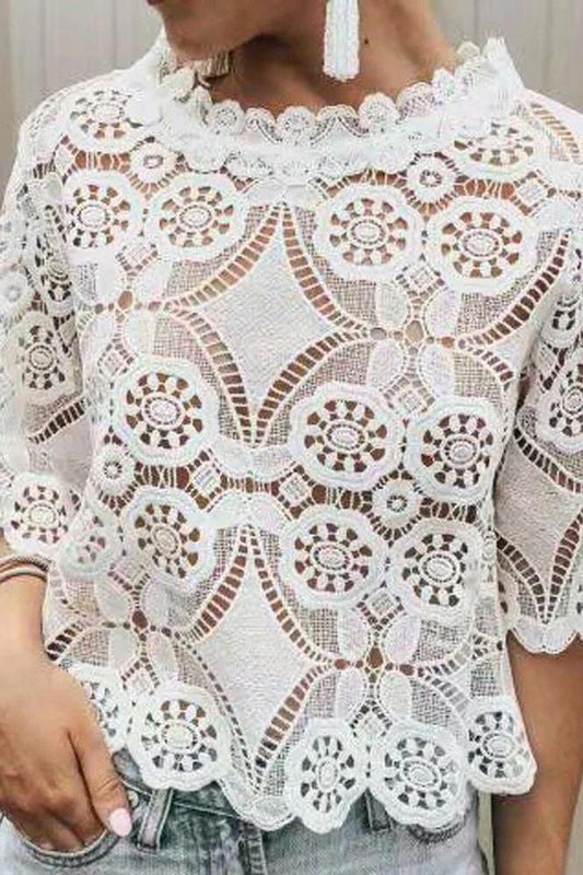 Sasha Lace Top - Clothing