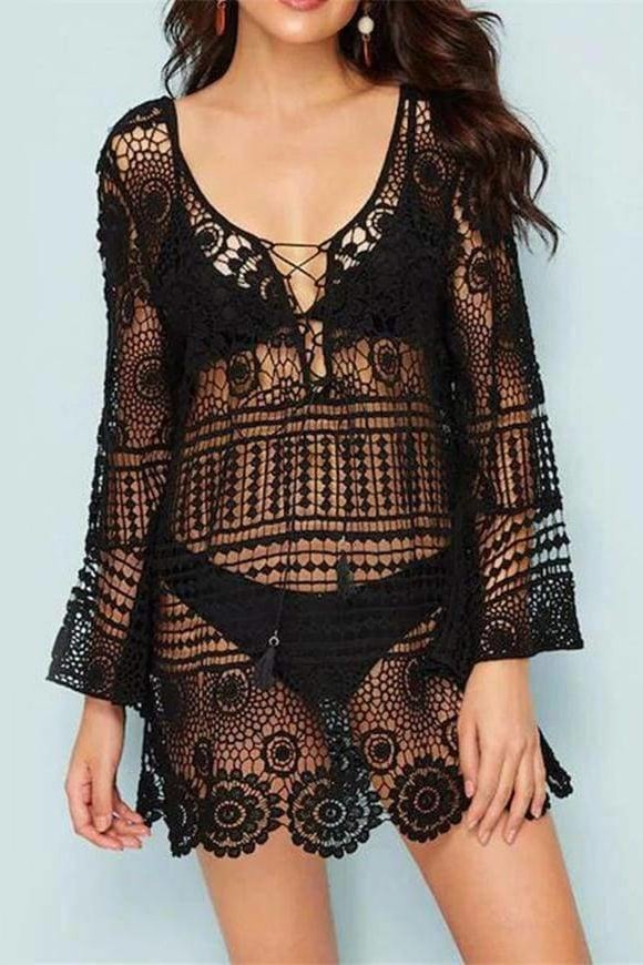 Sea You Later Cover Up - Black / One Size - Cover-Ups