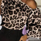 Skylar Shoulder Top - Brown Leopard / S - Clothing