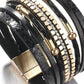 Snakeskin Stack Bracelet - Black - Jewelry